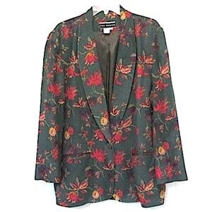 VTG Saks Fifth Avenue Silk Blend Floral Blazer, Size 12